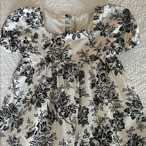Janie and Jack Monochrome Floral Dress Size 10